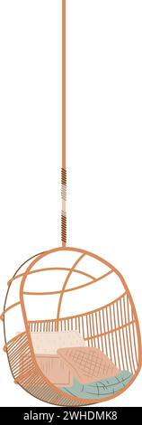 Isolierte farbige hängende moderne Stuhl Icon Vektor Stock Vektor