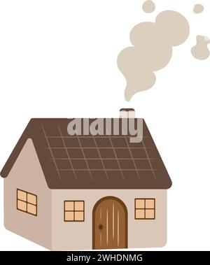 Isolierte farbige gemütliche Haus-Ikone Vektor Stock Vektor