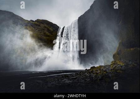 Skogafoss Wasserfall in Island Stockfoto