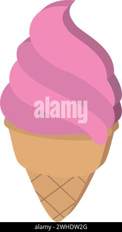 Isoliertes farbiges 3D-Eis-Symbol Vektor Stock Vektor