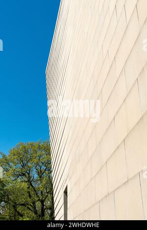 Dresden, neue Synagoge, Cube, abstrakte Moderne Stockfoto