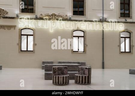 Dresden, Albertinum, Innenhof, Skulpturenhalle Stockfoto
