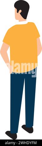 Isolierter Casual Guy-Avatar-Symbol Vektor Stock Vektor