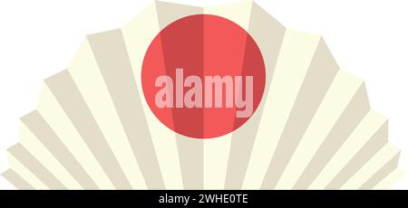 Isolierter japanischer traditioneller Handfächer Vektor Stock Vektor