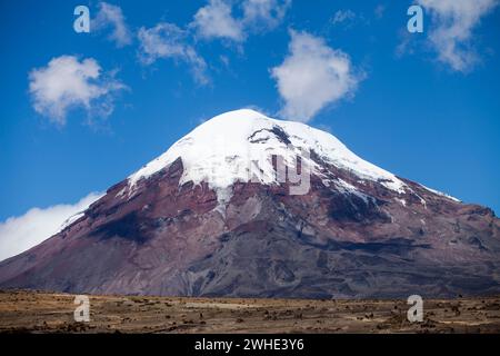 Atemberaubende Fotos vom Chimborazo Berg - majestätische schneebedeckte Gipfel von Ecuador Stockfoto