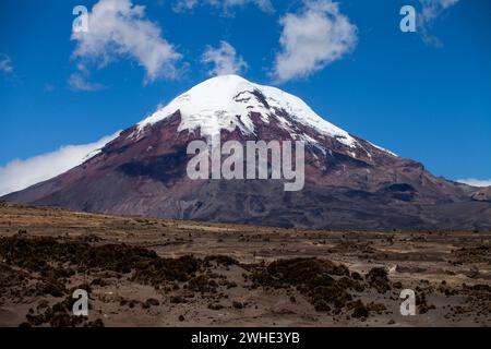 Atemberaubende Fotos vom Chimborazo Berg - majestätische schneebedeckte Gipfel von Ecuador Stockfoto