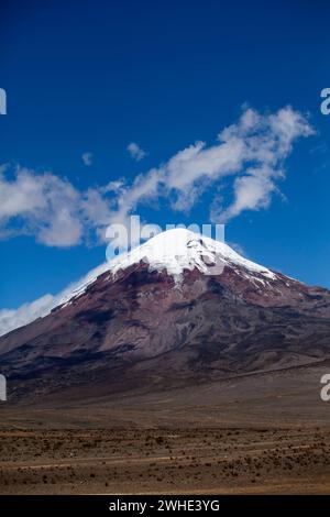 Atemberaubende Fotos vom Chimborazo Berg - majestätische schneebedeckte Gipfel von Ecuador Stockfoto