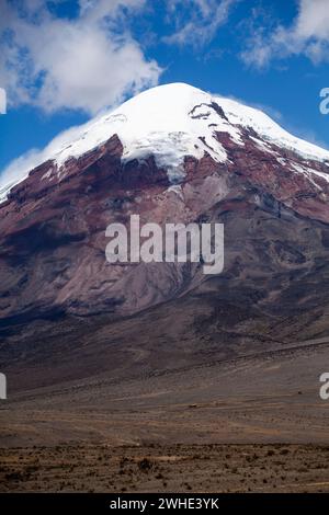 Atemberaubende Fotos vom Chimborazo Berg - majestätische schneebedeckte Gipfel von Ecuador Stockfoto