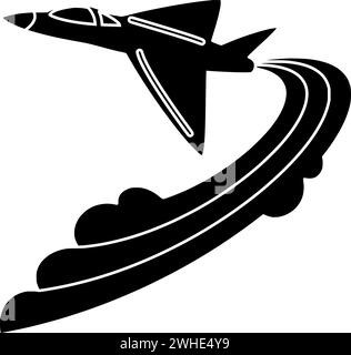 Flugzeug Illustration Fliege Silhouette Reise Logo Tourismus Icon Flugzeug Umriss Himmel Luftfahrt Transport Luftflugzeug Flug Business Transport Jet Form Reise Passagier Stock Vektor