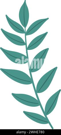 Isolierter farbiger natürlicher Blattsymbol Vektor Stock Vektor