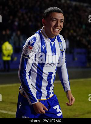 Ian Poveda am Mittwoch in Sheffield während des Sky Bet Championship Matches in Hillsborough, Sheffield. Bilddatum: Freitag, 9. Februar 2024. Stockfoto