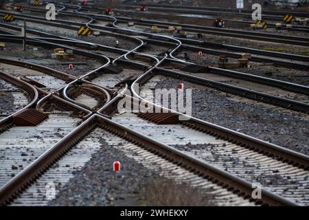 "24.01.2024, Deutschland, Bremen, Bremen - leer am Bremer Hauptbahnhof während des bundesweiten Streiks der zugführergewerkschaft GDL. 00A240124D060CARO Stockfoto