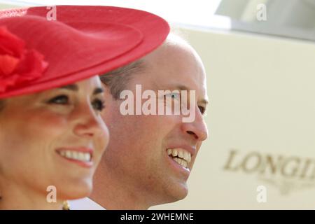 "23.06.2023, UK, Windsor, Ascot - Prinz William, Prinz von Wales und Catherine, Prinzessin von Wales. 00S230623D487CAROEX.JPG [MODELLVERSION: NEIN Stockfoto