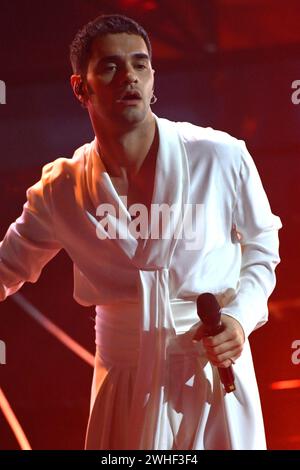 Sanremo, Italien. Februar 2024. Sanremo, 74. Italienisches Songfestival - 4. Abend - auf dem Foto: Maninni Credit: Independent Photo Agency/Alamy Live News Stockfoto