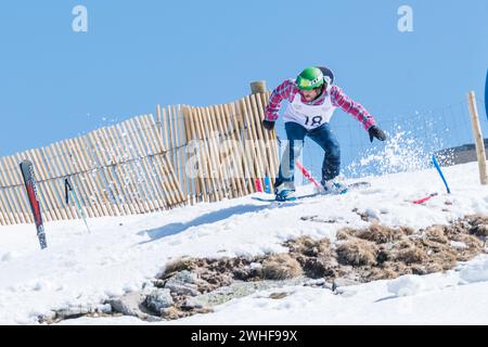 Diogo Pombeiro bei den Snowboard National Championships Stockfoto