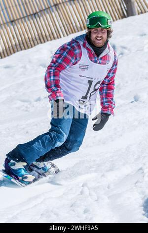 Diogo Pombeiro bei den Snowboard National Championships Stockfoto