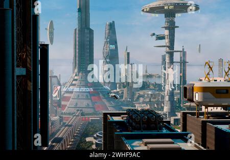 Space Elevator Bodenstation Stockfoto