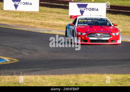 Sandown Park, Australien. Februar 2024. Joshua Webster (#200) steuert während der Qualifikation für die Trico Trans am Series 2024 am Samstag beim Shannon’s Speed Series Race Sandown in Kurve 2. Credit: James Forrester/Alamy Live News Stockfoto