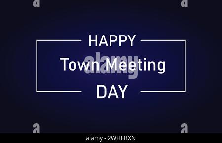 Happy Cosmic Town Meeting Day: Wunderschönes Textdesign Stock Vektor