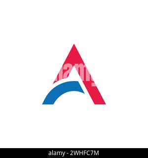 Buchstabe ein Dreieck-Pfeil-Logo-Vektor Stock Vektor