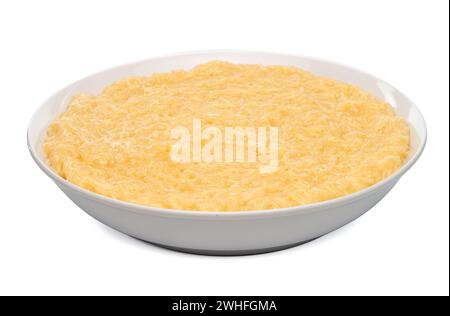 Vermicelli-Wüste auf einer weißen Keramikplatte Stockfoto