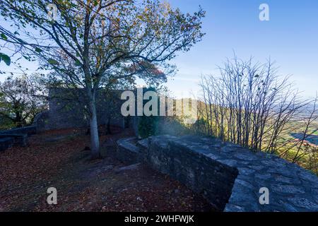 Schloss Diepoldsburg Ruine Rauber Lenningen Schwäbische Alb, Schwäbische Alb Baden-Württemberg Deutschland Stockfoto