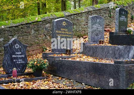 Jüdischer Friedhof Michelstadt in Odenwald Stockfoto