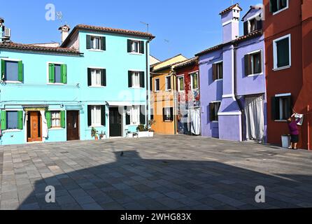 Insel Burano, Comune di Venezia, Lagune von Venedig, Italien, Italien Stockfoto