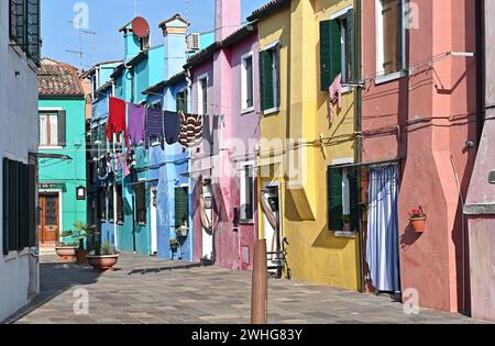 Insel Burano, Comune di Venezia, Lagune von Venedig, Italien, Italien Stockfoto