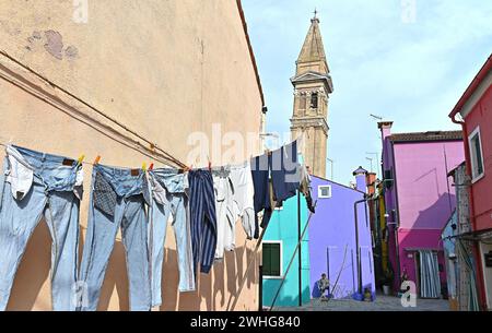 Insel Burano, Comune di Venezia, Lagune von Venedig, Italien, Italien Stockfoto