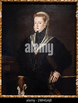 Alonso Sánchez Coello, Porträt von Juana von Österreich, Prinzessin von Portugal, Museo de Bellas Artes, Bilbao, Spanien Stockfoto