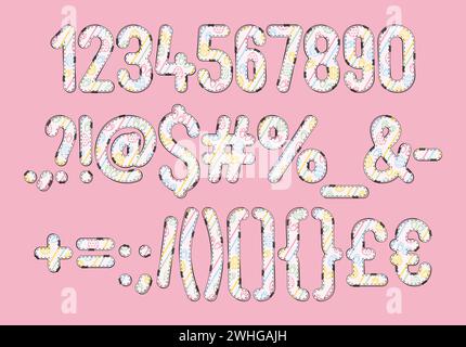 Vielseitige Sammlung von Harmony-Zahlen und Satzzeichen für verschiedene Anwendungen Stock Vektor