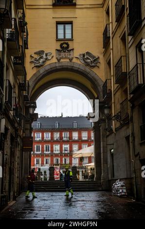 Plaza Mayor, Centro, Madrid, Spanien. Februar 2022 Stockfoto