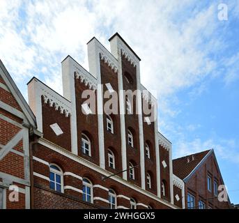 Historisches Gebäude in der alten Hansestadt Buxtehude, niedersachsen Stockfoto