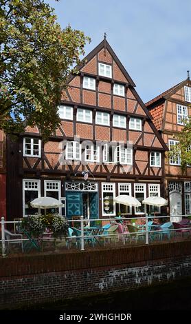 Historisches Gebäude in der alten Hansestadt Buxtehude, Niedersachsen Stockfoto