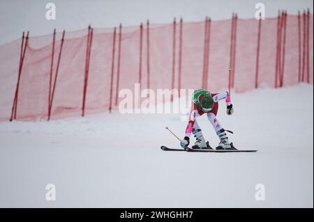 Elisabeth Kappaurer aus Österreich im Einsatz beim AUDI FIS Ski World Cup 2023/2024, 9. Damen Riesenslalom am 10. Februar 2024 in Avet (Soldeu, Stockfoto