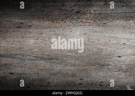 Dunkler alter Holzschreibtisch oder -Boden. Hintergrund mit Holzstruktur Stockfoto