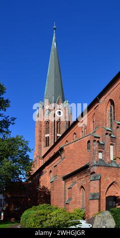 Historische Kirche in der alten Hansestadt Buxtehude, Niedersachsen Stockfoto