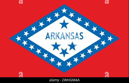 Flagge der US-Bundesstaaten Arizona. Bundesflagge Arizona. Farbige Flagge von Arizona. Symbol des Amerikaners Stockfoto