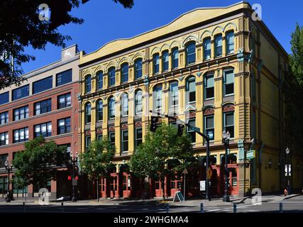 Historisches Gebäude in der Altstadt von Portland, Oregon Stockfoto