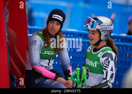 Soldeu, Andorra. Februar 2024. Marta Bassino aus Italien im Einsatz beim AUDI FIS Ski World Cup 2023/2024, 9. Damen Riesenslalom am 10. Februar 2024 in Avet (Soldeu, AUDI FIS Ski World Cup 2023/2024, 9. Damen Riesenslalom. Quelle: SOPA Images Limited/Alamy Live News Stockfoto