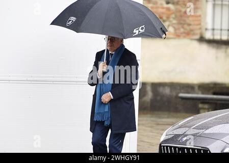 Giorgietto -Giugiaro al funerale di Vittorio Emanuele di Savoia (86 anni) nel Duomo di Torino, Basilica Cattedrale Metropolitana di San Giovanni Battista.Vittorio Emanuele di Savoia (morto il 3 febbraio 2024 nella sua casa di Ginevra) figlio di Umberto II (ultimo re d'Italia) e di Maria del Belgio. Cronaca - Turin, Italia - Sabato 10 febbraio 2024 (Foto di Fabio Ferrari/LaPresse) Giorgietto - Giugiaro bei der Beerdigung von Vittorio Emanuele von Savoyen (86 Jahre) im Dom von Turin, Metropolitan Cathedral Basilica San Giovanni Battista. Vittorio Emanuele von Savoyen (starb am 3. Februar 2024 in Stockfoto