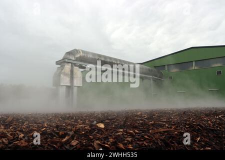 Kreismüllentsorgungszentrum Euskirchen – Biofilteranlage Stockfoto