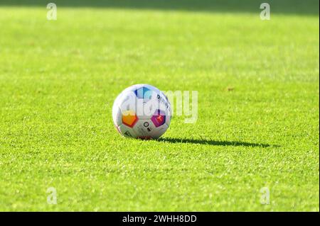 Berlin, Deutschland. Februar 2024. Berlin, Deutschland. 10. Februar 2024: Der Spielball während des Spiels Bundesliga - 1.FC Union Berlin gegen VfL Wolfsburg - an der Alten Försterei. Berlin, Deutschland. (Ryan Sleiman /SPP) Credit: SPP Sport Press Photo. /Alamy Live News Stockfoto