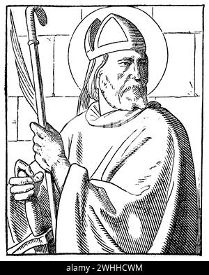 Thomas Becket (1119–1171), englischer Adliger, Lordkanzler und Erzbischof von Canterbury, (religiöses Buch, 1863), Thomas Becket (1119–1171), englischer Lordkanzler (1155–1162) und Erzbischof von Canterbury (1162–1170), Thomas Becket (1119–1171), Archevêque de Canterbury Stockfoto