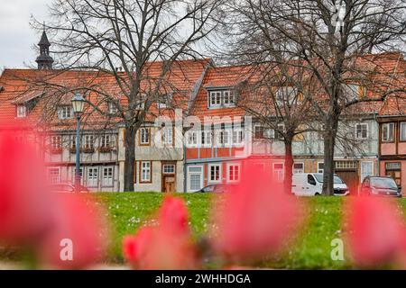 Bilder aus der historischen Altstadt des Quedlinburger Harzes Stockfoto