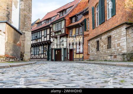 Bilder aus der historischen Altstadt des Quedlinburger Harzes Stockfoto