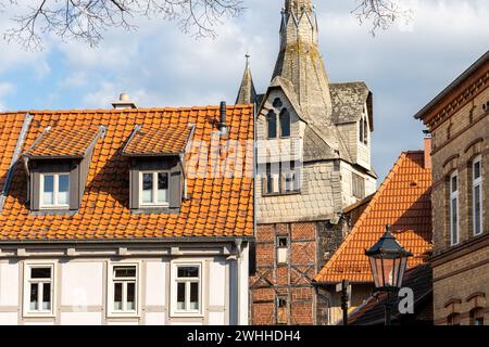 Bilder aus der historischen Altstadt des Quedlinburger Harzes Stockfoto