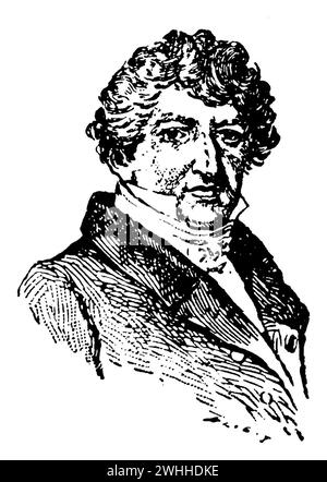 Georges Cuvier (1769-1832), französischer Naturforscher, Gründer der wissenschaftlichen Paläontologie, (Enzyklopädie, 1910), Georges Cuvier (1769-1832), französischer Naturforscher, Begründer der wissenschaftlichen Paläontologie, Georges Cuvier (1769–1832), naturaliste francais, fondateur de la paléontologie Scientifique Stockfoto