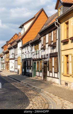 Bilder aus der historischen Altstadt des Quedlinburger Harzes Stockfoto